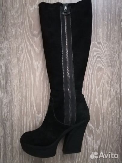 Сапоги Италия Alberto замша кожа натуральная Европ