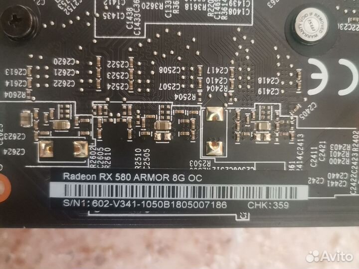 Видеокарта Rdeon RX 580 armor 8G OC
