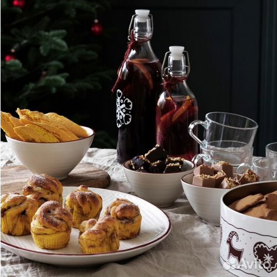 Тарелки Снегири, блюдо Икеа Винтер 2020/21