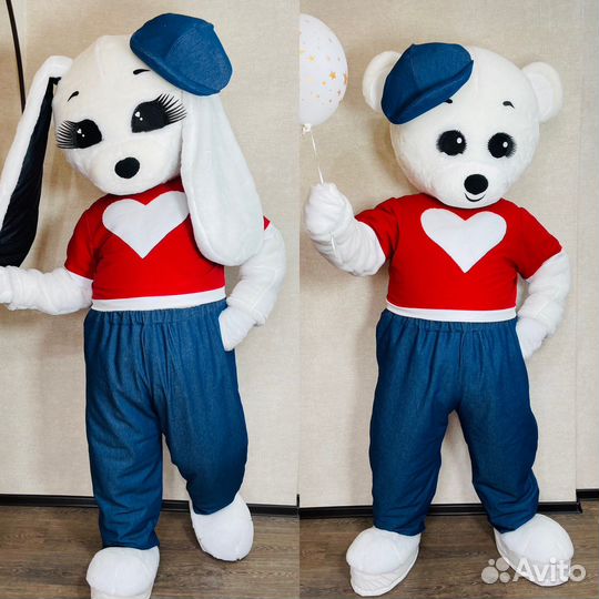 Ростовая кукла Мишка Тедди и Зайка