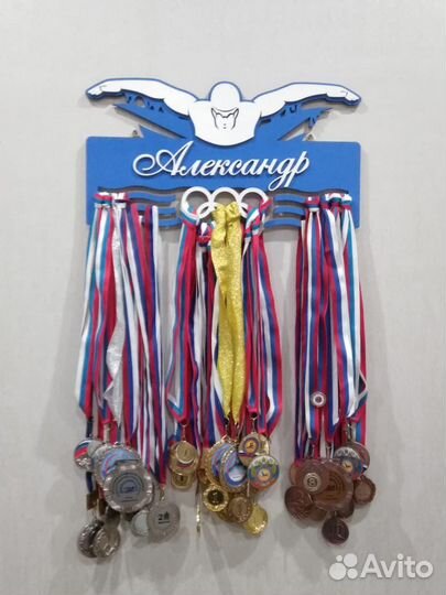 Медальница на заказ любой вид спорта. Плавание