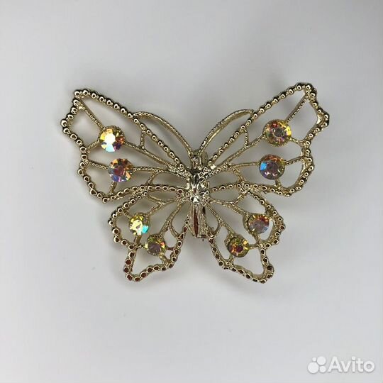 Винтажная брошь Бабочка,Северное сияние,Сша