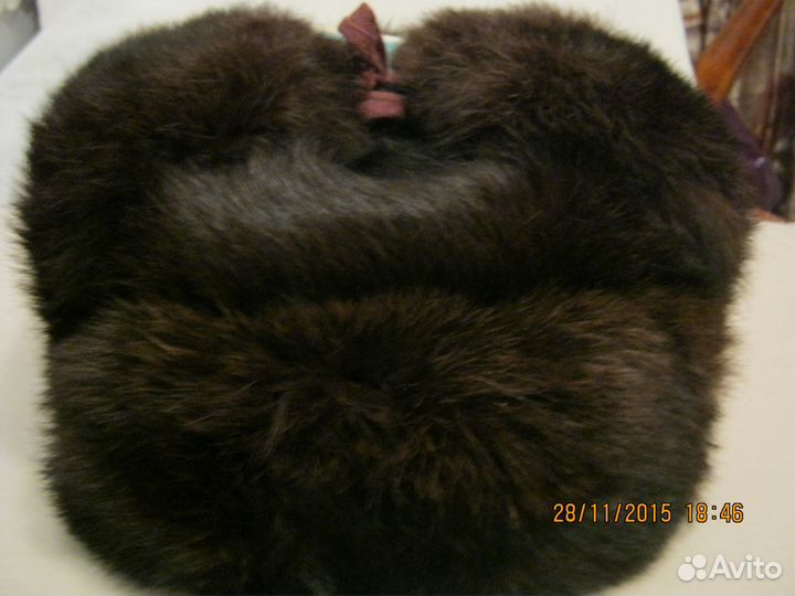 Кроличья зимняя шапка