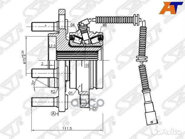 Ступичный узел перед ssang yong kyron 05/rexto