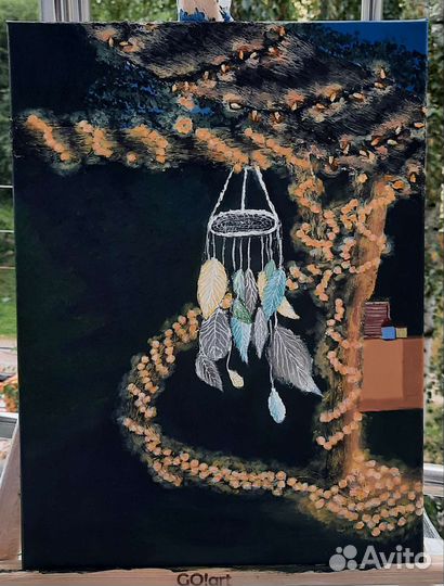 Картина акрилом-dream catcher