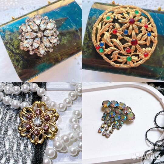 Броши винтажные советской эпохи СССР Чехия