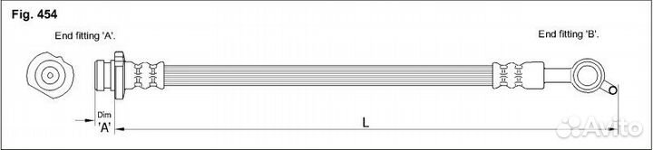 Шланг тормозной задний левый KK FT0850