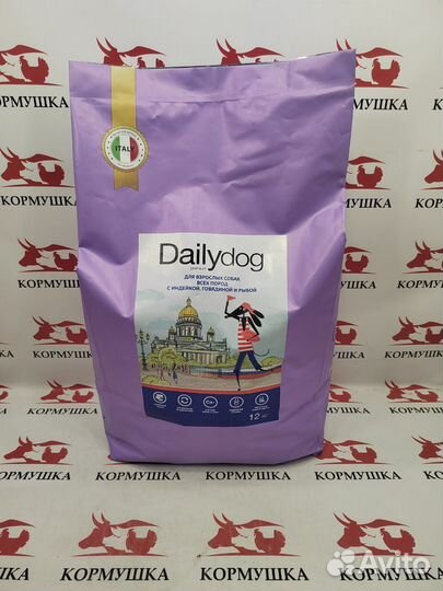 Dailydog корм для взрослых собак инд,говядина,рыба