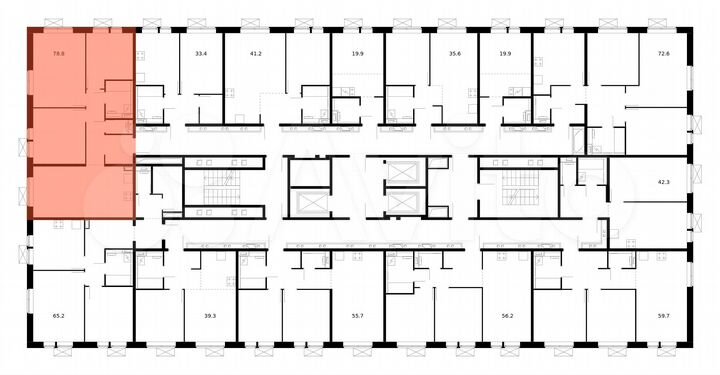 3-к. квартира, 78,8 м², 8/17 эт.