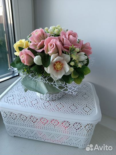 Цветы из мыла ручной работы