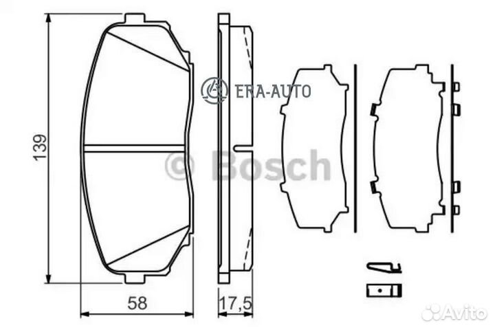 Bosch 0 986 494 375 Дисковые колодки передние