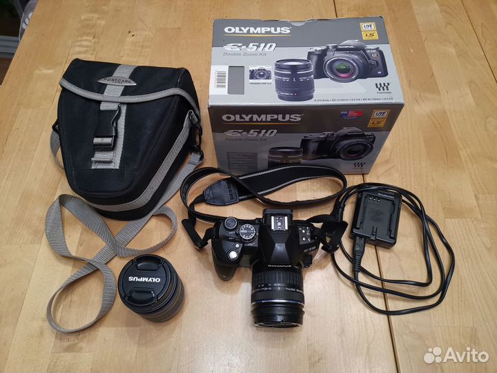 Фотоаппарат Olympus E-510 с двумя объективами
