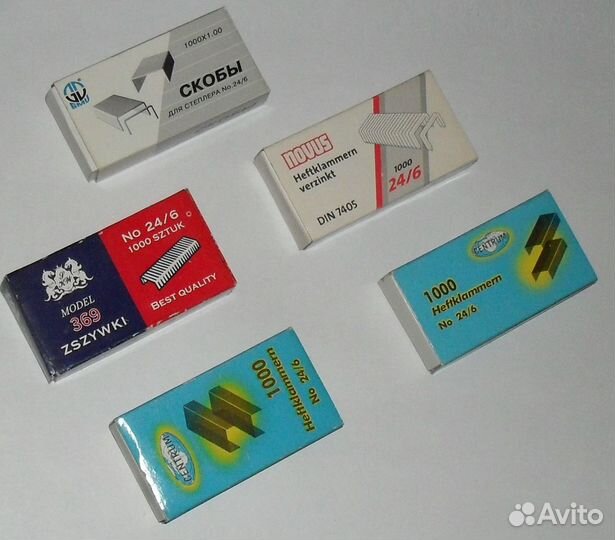 Канцелярские скобы для степлера 24/6 (1000шт) 5пач