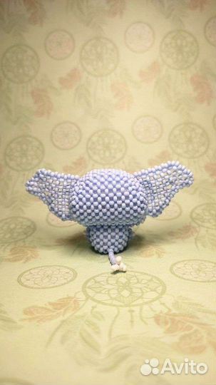 Амигуруми игрушка из бисера слоник