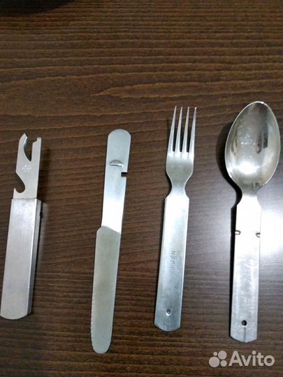 Набор в сборе:нож,ложка,вилка, открывалка