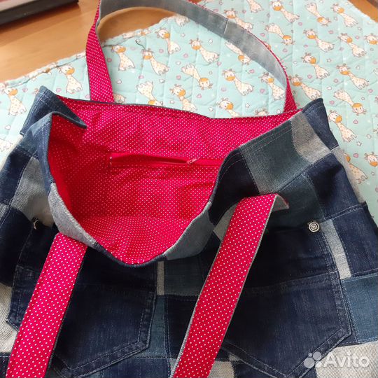 Сумка джинсовая - шоппер