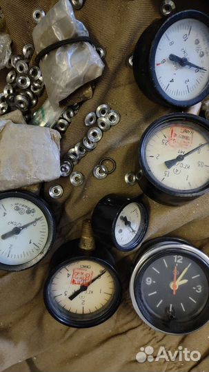 Датчики СССР, манометр шинный, часы ваз