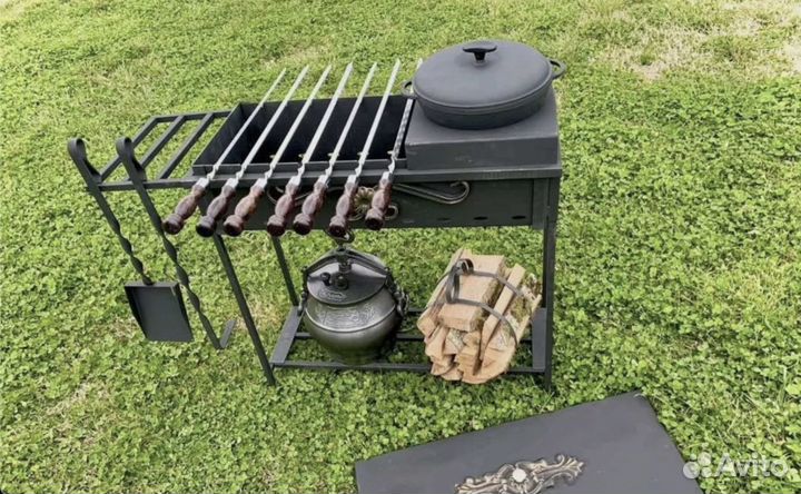 Мангал полный набор / с печью под казан