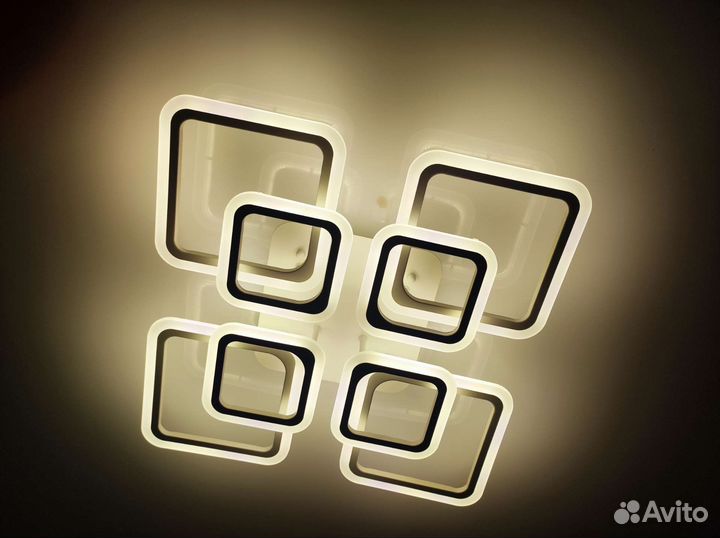 Люстра потолочная светодиодная с пультом бу