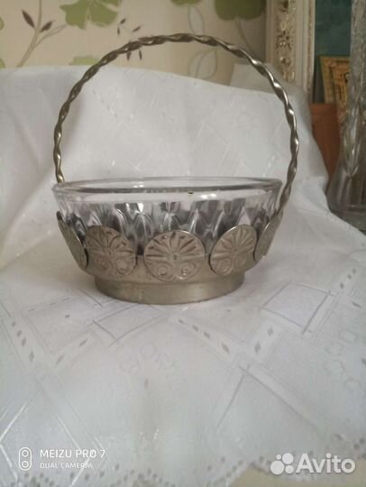 Конфетница мельхиор СССР