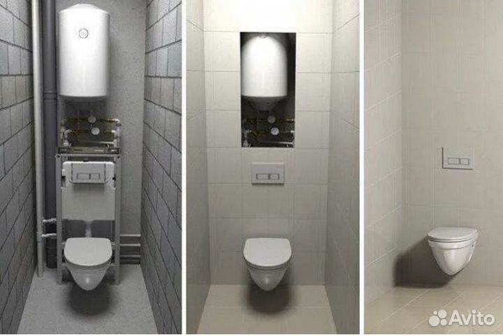 Ремонт инсталляций / Ремонт подвесного унитаза