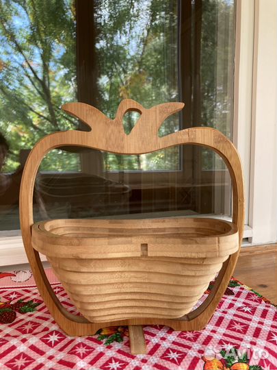 Ваза для фруктов деревянная складная