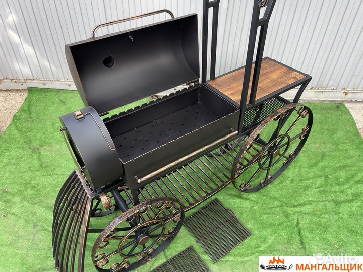 Гриль-барбекю № 0575/4 Паровоз х/ковка с мангалом