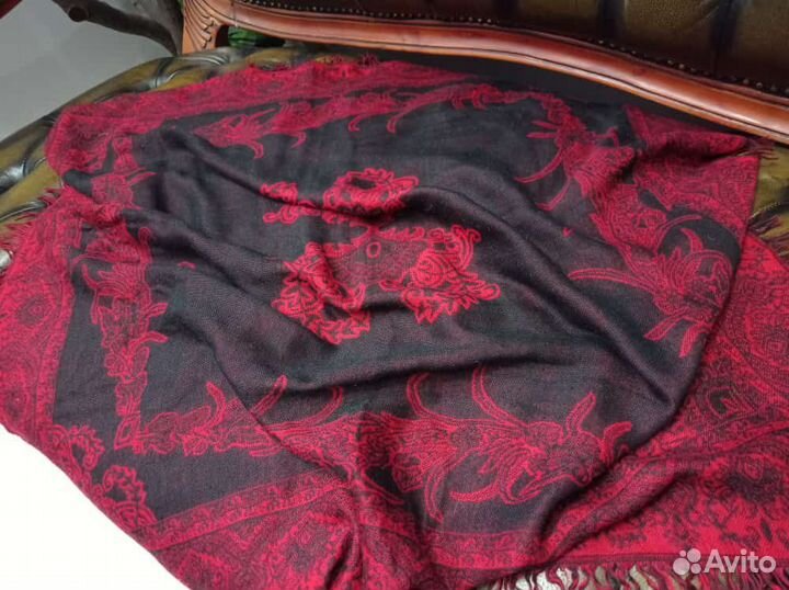 Платок 95 etro шерстяной двухсторонний италия