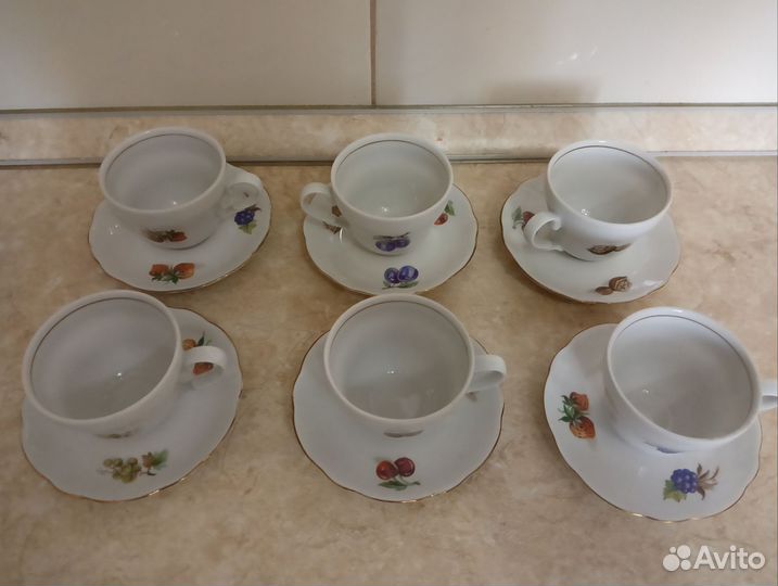 Кофейный сервиз Фрукты kahla GDR