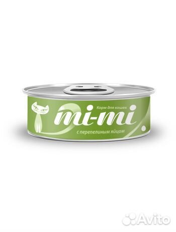 Mi-mi консервы для кошек и котят с перепелиным яй