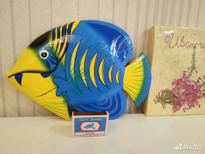 Панно из дерева рыбы Бали 3 шт Индонезия