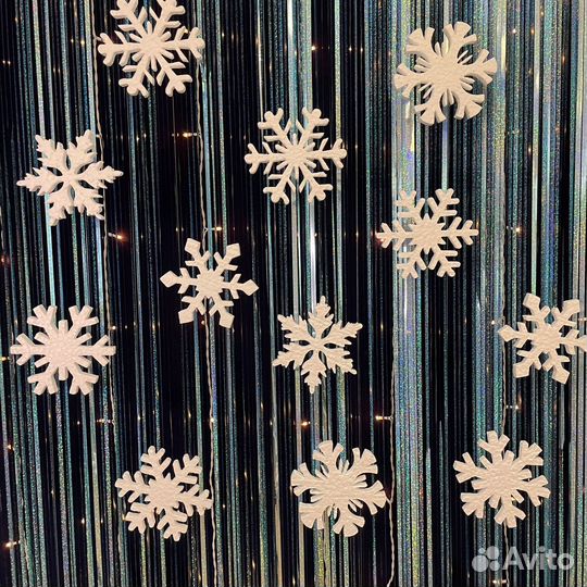 Снежинки из пенопласта для украшения 48 шт. №6