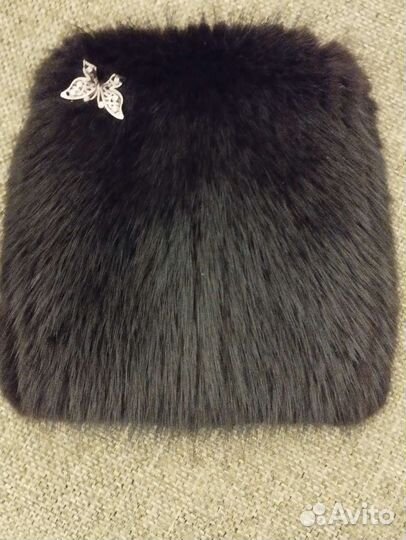 Шапка для девочки из меха норки