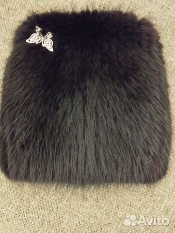 Шапка для девочки из меха норки