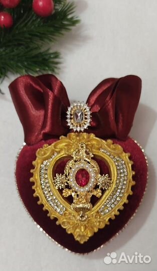 Новогодние шары на елку в бархате