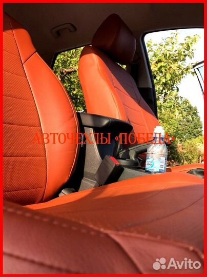 Чехлы Hyundai Tucson 4 из экокожи коричневые Класс