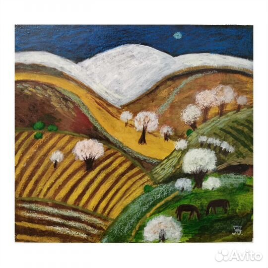 Картина в стиле наивного искусства 