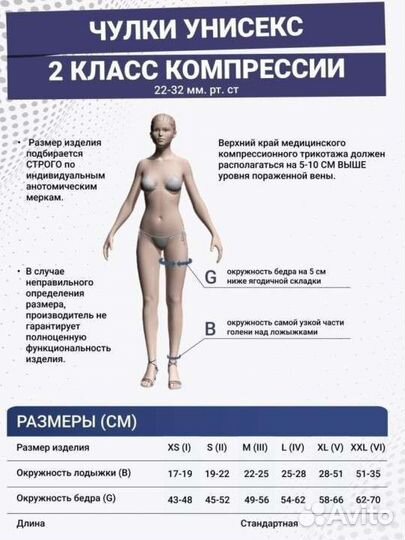 Компрессионные чулки 2 класс