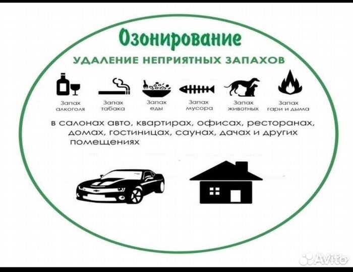 Удаление запахов / сухой туман / озонация