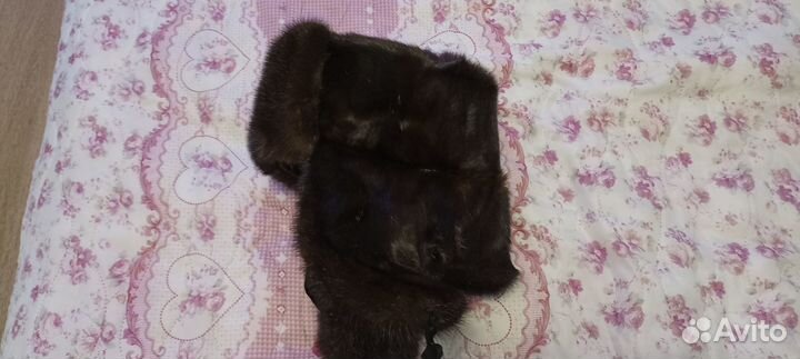 Шапка ушанка норковая