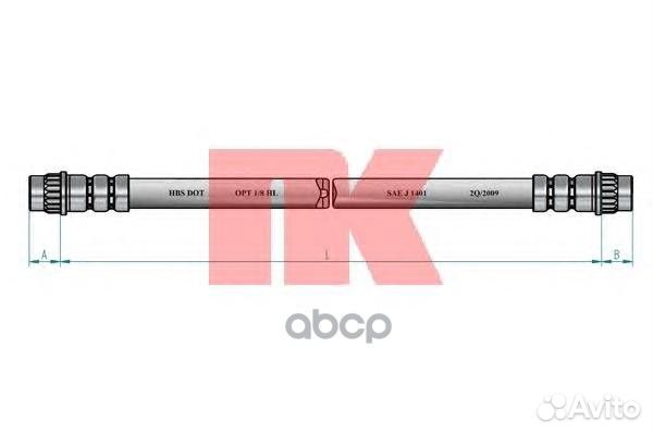 Шланг тормозной citroen berlingo/peugeot partne