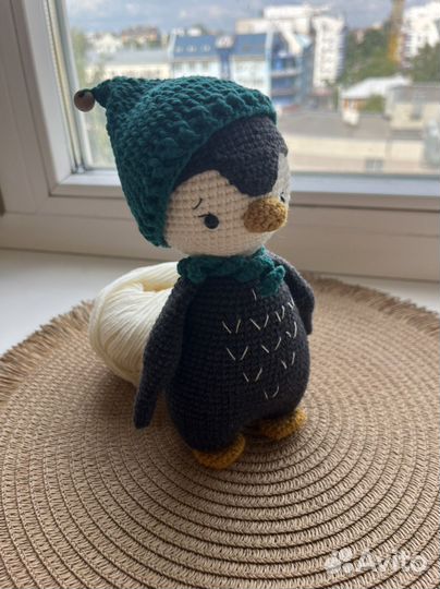 Мягкая игрушка пингвин вязаный