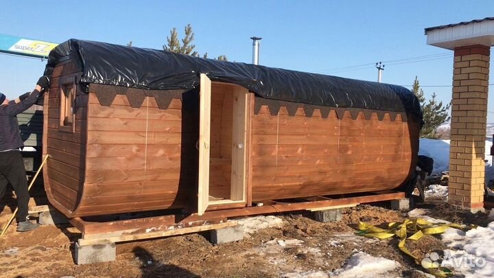 Баня бочка под ключ