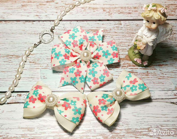 Бантики и заколки ручной работы