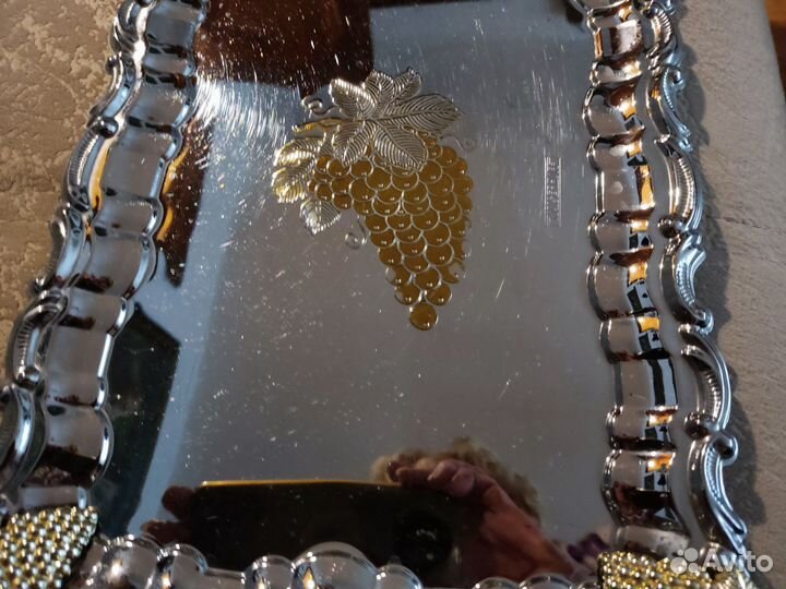 Поднос хромированный