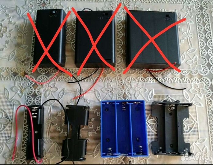 Боксы для батареек или аккумов (тип аа - ааа)
