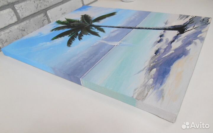 Картина маслом на холсте морской пейзаж