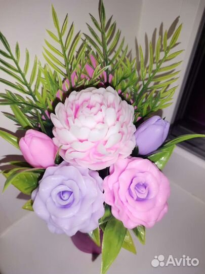 Букет цветов из мыла