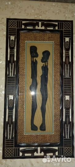 Панно настенное из африканского дерева