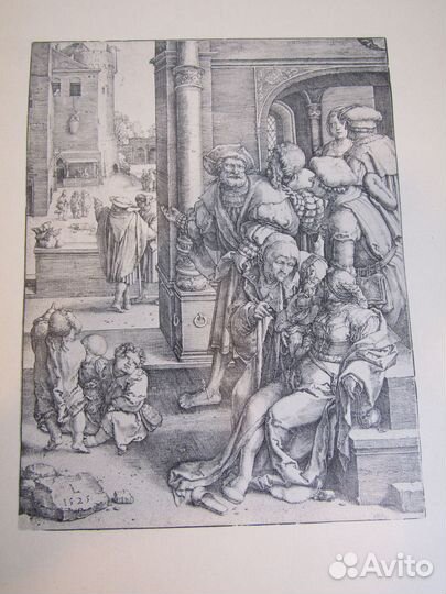 Гравюра старинная литография Дюрер 19-20 век №9779